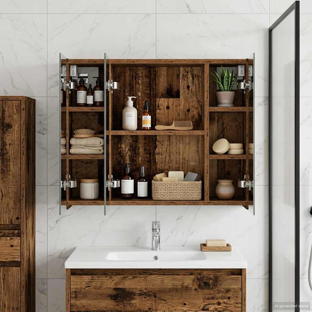 vidaXL Badkamer spiegelkast voor Wit 60 x 14,5 x 50 cm Bewerkt hout