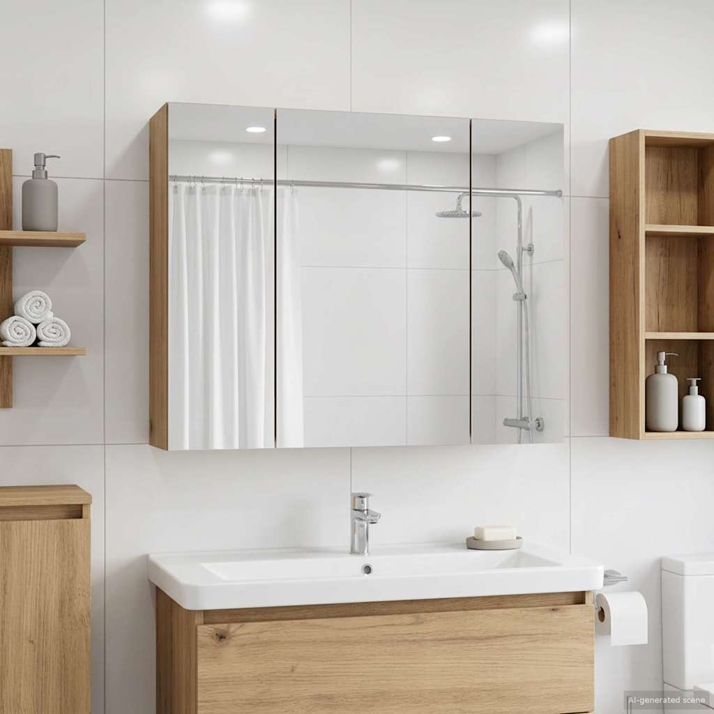 vidaXL Badkamer spiegelkast voor Wit 60 x 14,5 x 50 cm Bewerkt hout