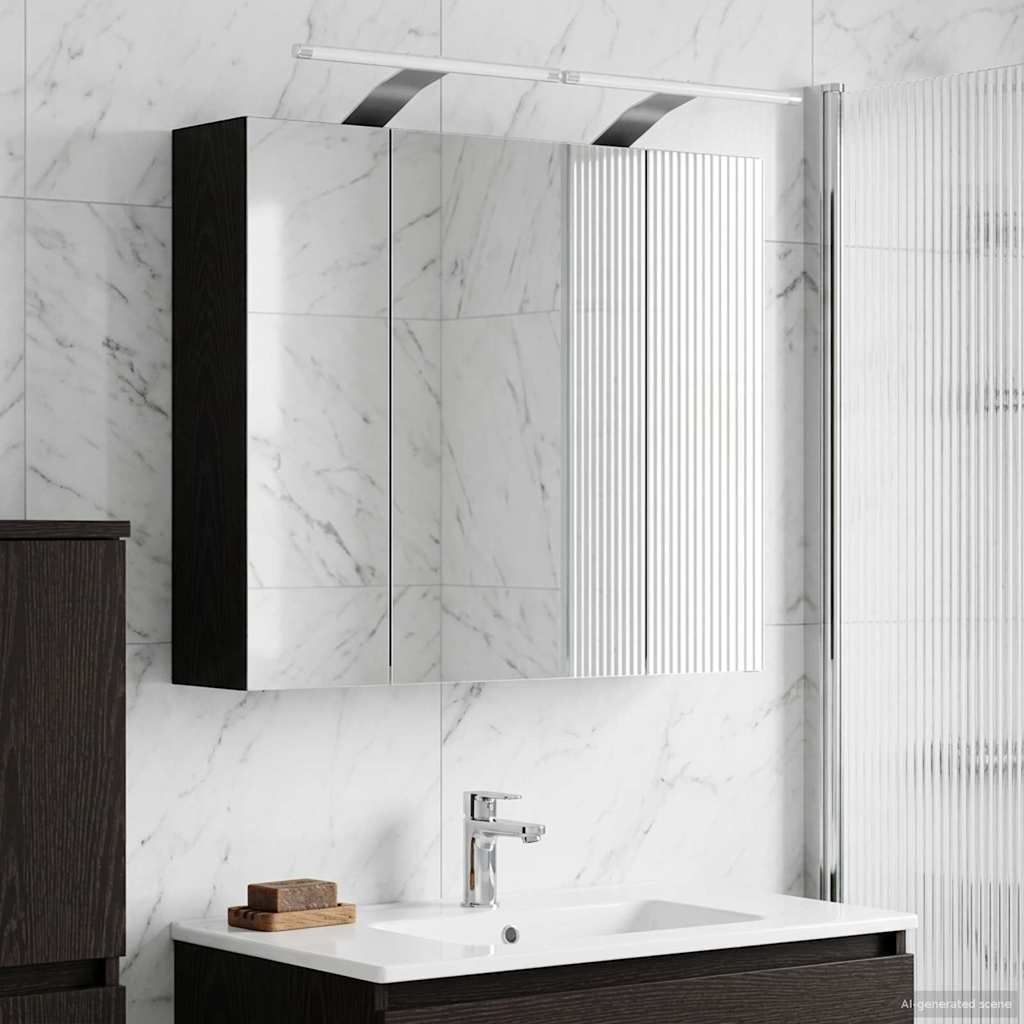 vidaXL Badkamer spiegelkast voor Wit 60 x 14,5 x 50 cm Bewerkt hout