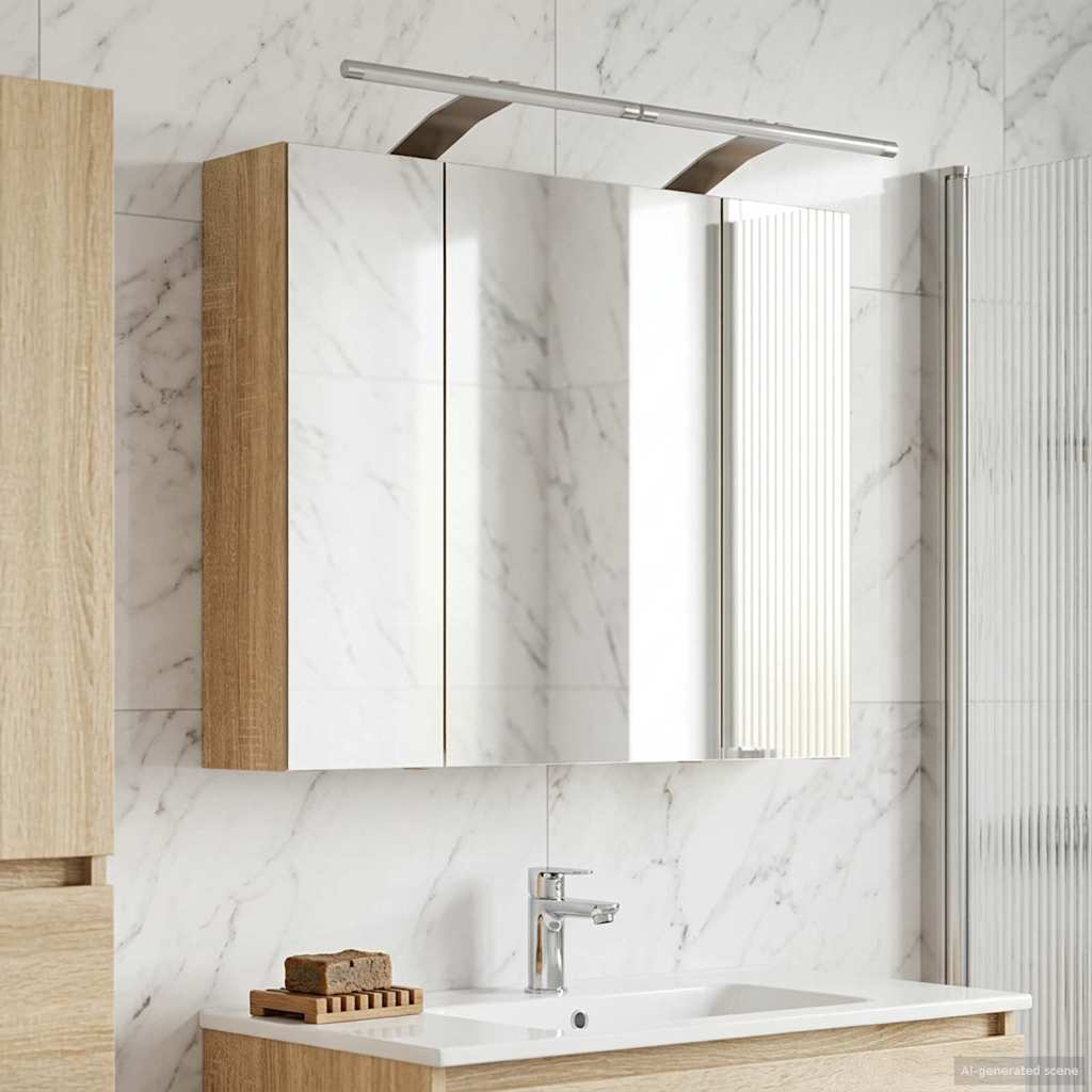 vidaXL Badkamer spiegelkast voor Wit 60 x 14,5 x 50 cm Bewerkt hout