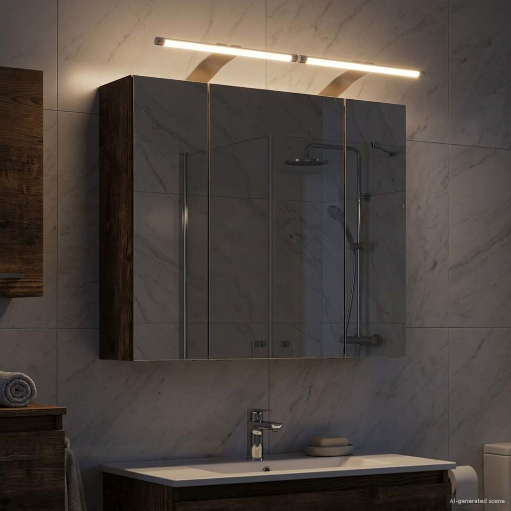 vidaXL Badkamer spiegelkast voor Wit 60 x 14,5 x 50 cm Bewerkt hout