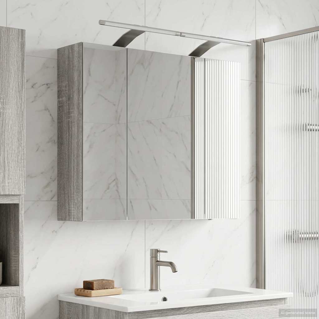 vidaXL Badkamer spiegelkast voor Wit 60 x 14,5 x 50 cm Bewerkt hout