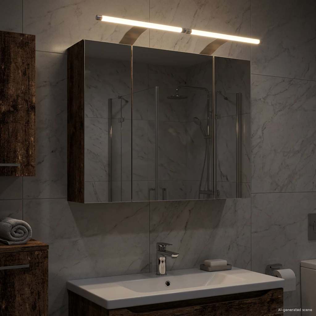 vidaXL Badkamer spiegelkast voor Wit 60 x 14,5 x 50 cm Bewerkt hout