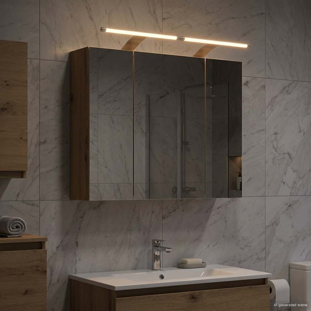vidaXL Badkamer spiegelkast voor Wit 60 x 14,5 x 50 cm Bewerkt hout