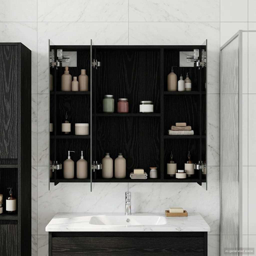 vidaXL Badkamer spiegelkast voor Wit 60 x 14,5 x 50 cm Bewerkt hout