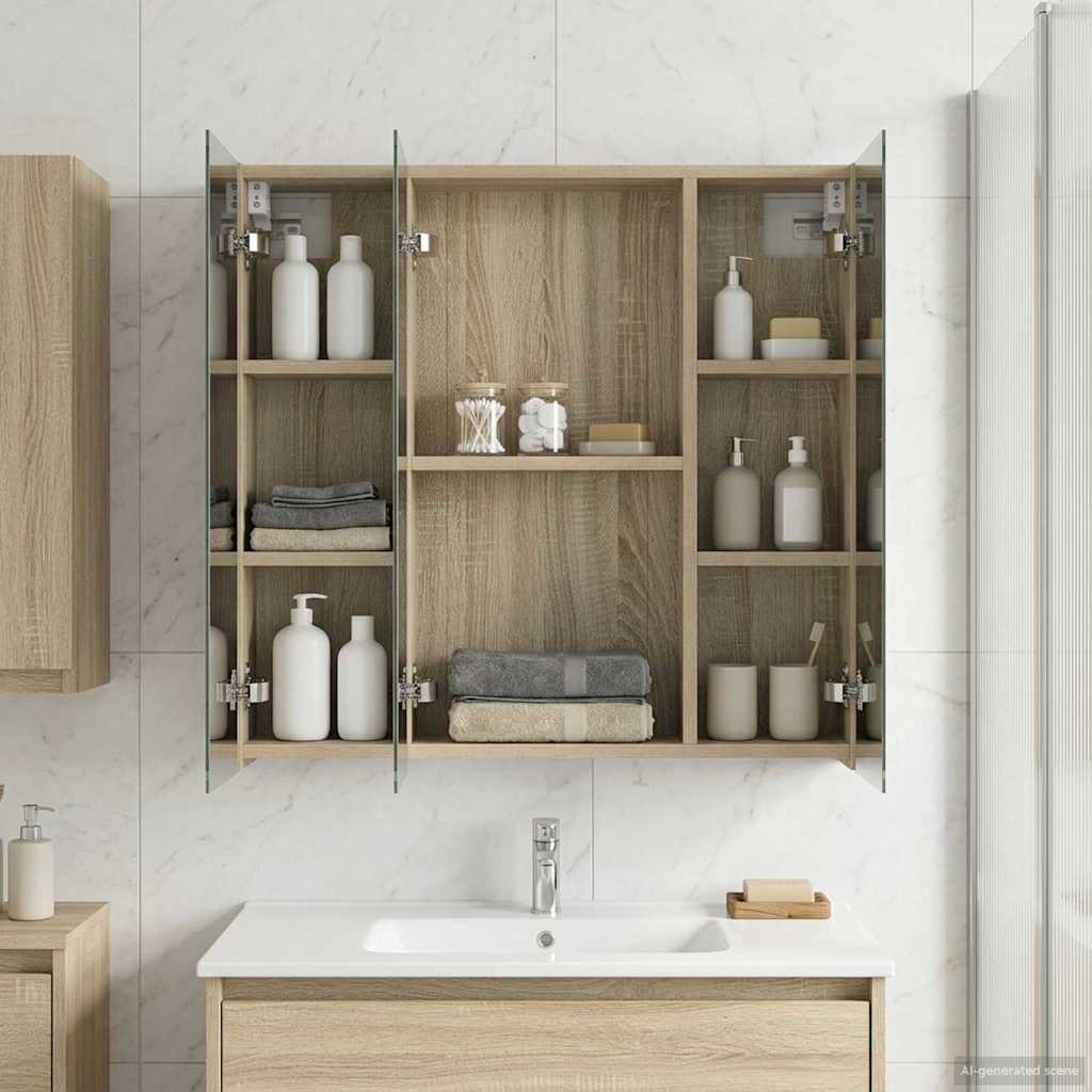 vidaXL Badkamer spiegelkast voor Wit 60 x 14,5 x 50 cm Bewerkt hout