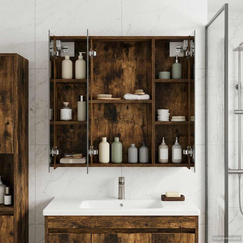 vidaXL Badkamer spiegelkast voor Wit 60 x 14,5 x 50 cm Bewerkt hout
