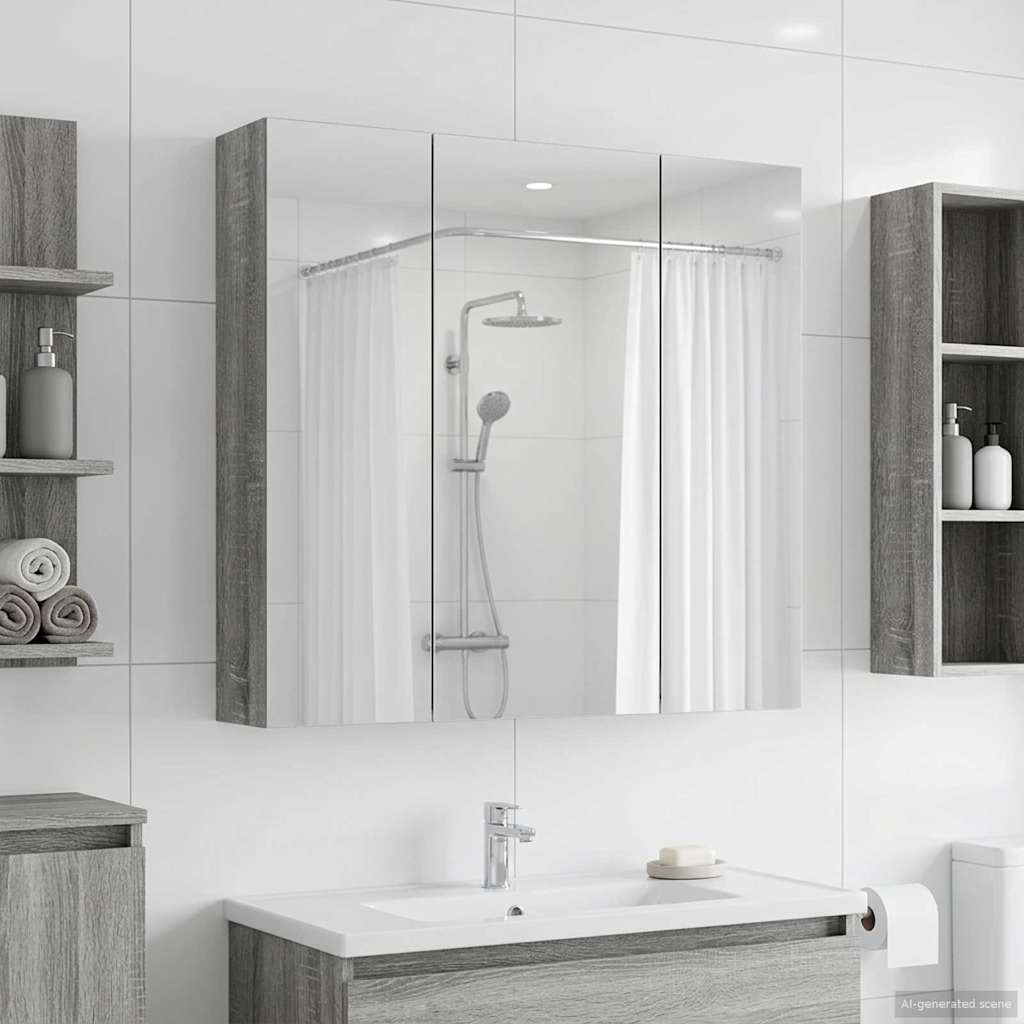 vidaXL Badkamer spiegelkast voor Wit 60 x 14,5 x 50 cm Bewerkt hout