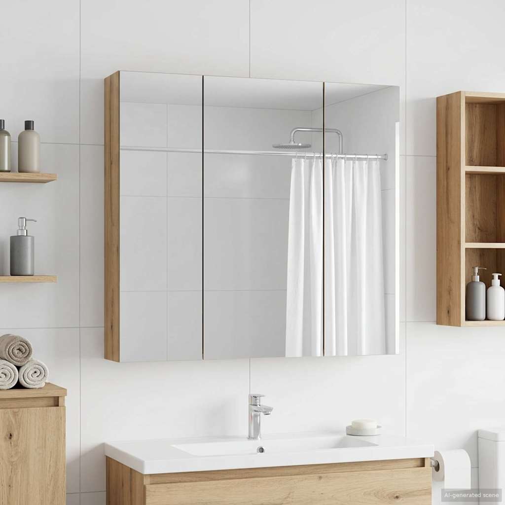 vidaXL Badkamer spiegelkast voor Wit 60 x 14,5 x 50 cm Bewerkt hout