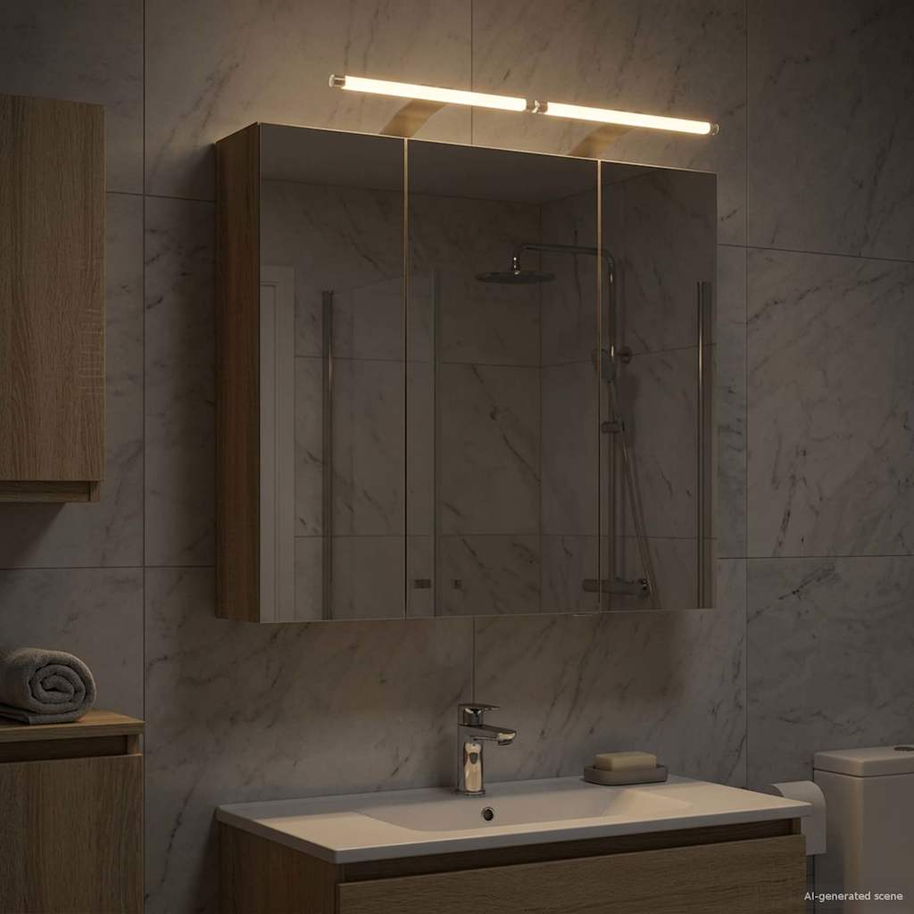 vidaXL Badkamer spiegelkast voor Wit 60 x 14,5 x 50 cm Bewerkt hout