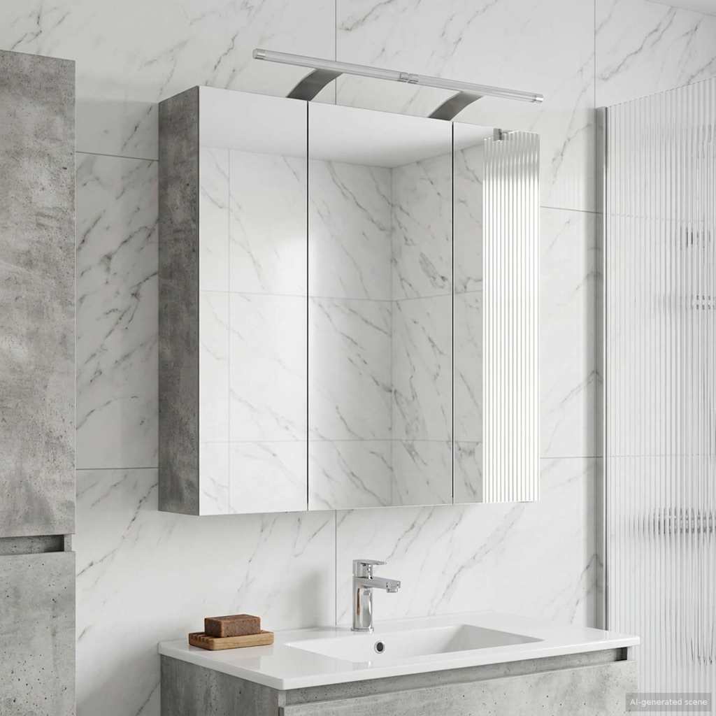 vidaXL Badkamer spiegelkast voor Wit 60 x 14,5 x 50 cm Bewerkt hout