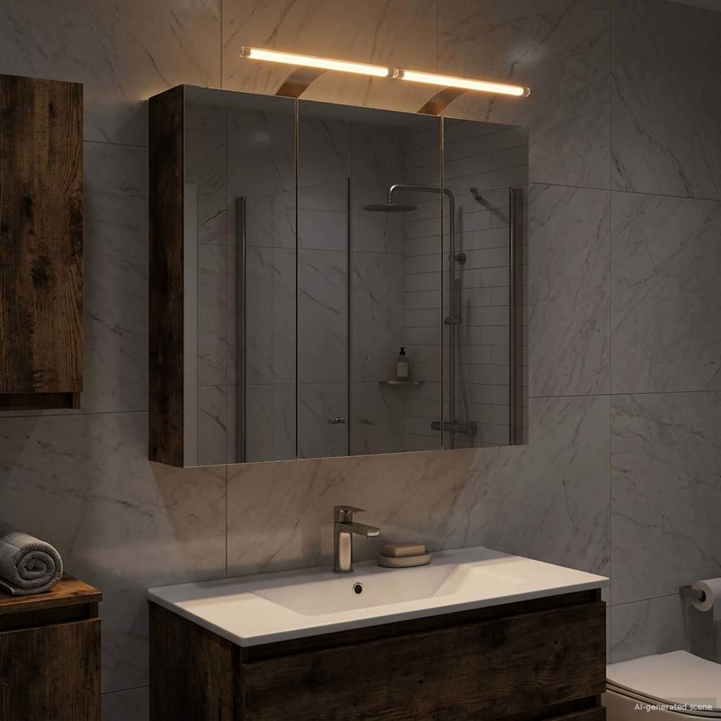 vidaXL Badkamer spiegelkast voor Wit 60 x 14,5 x 50 cm Bewerkt hout