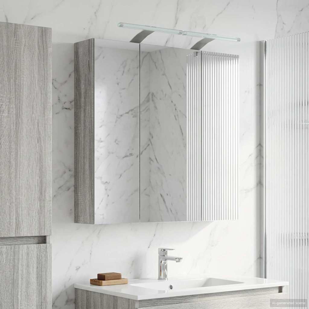 vidaXL Badkamer spiegelkast voor Wit 60 x 14,5 x 50 cm Bewerkt hout