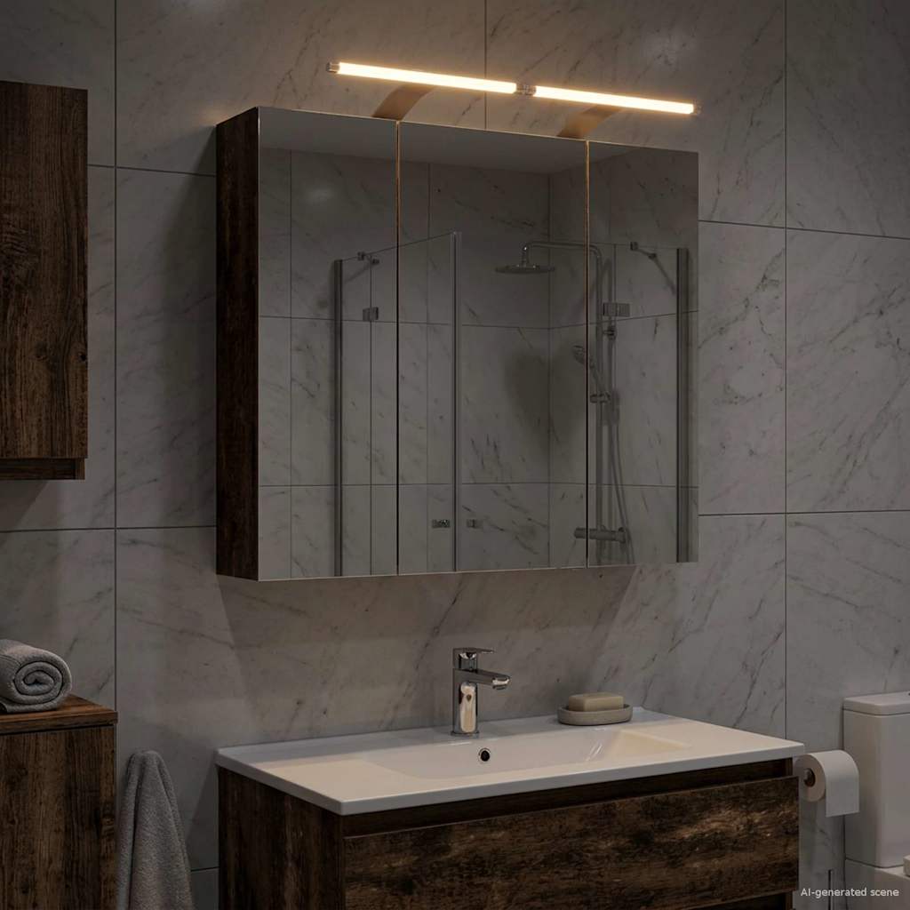 vidaXL Badkamer spiegelkast voor Wit 60 x 14,5 x 50 cm Bewerkt hout