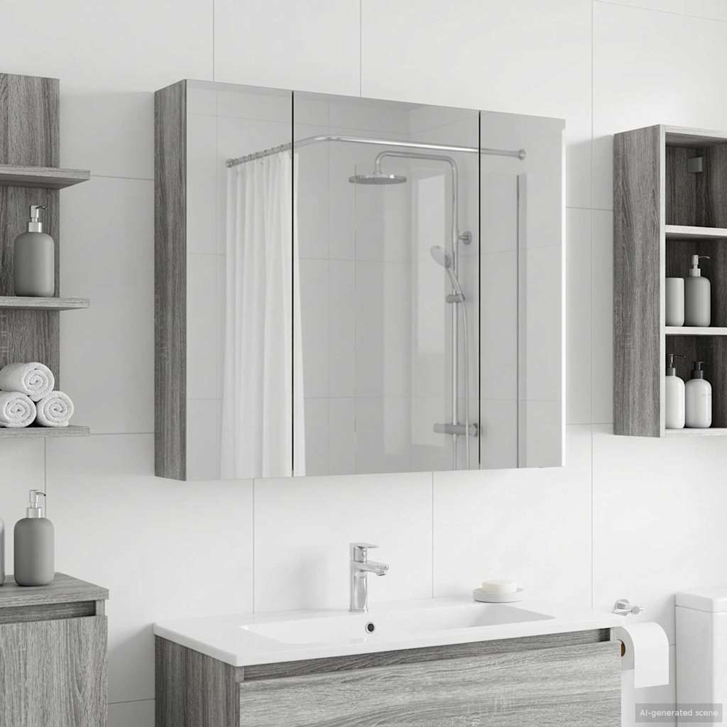 vidaXL Badkamer spiegelkast voor Wit 60 x 14,5 x 50 cm Bewerkt hout