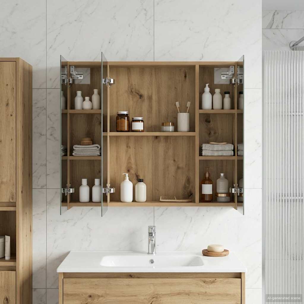 vidaXL Badkamer spiegelkast voor Wit 60 x 14,5 x 50 cm Bewerkt hout