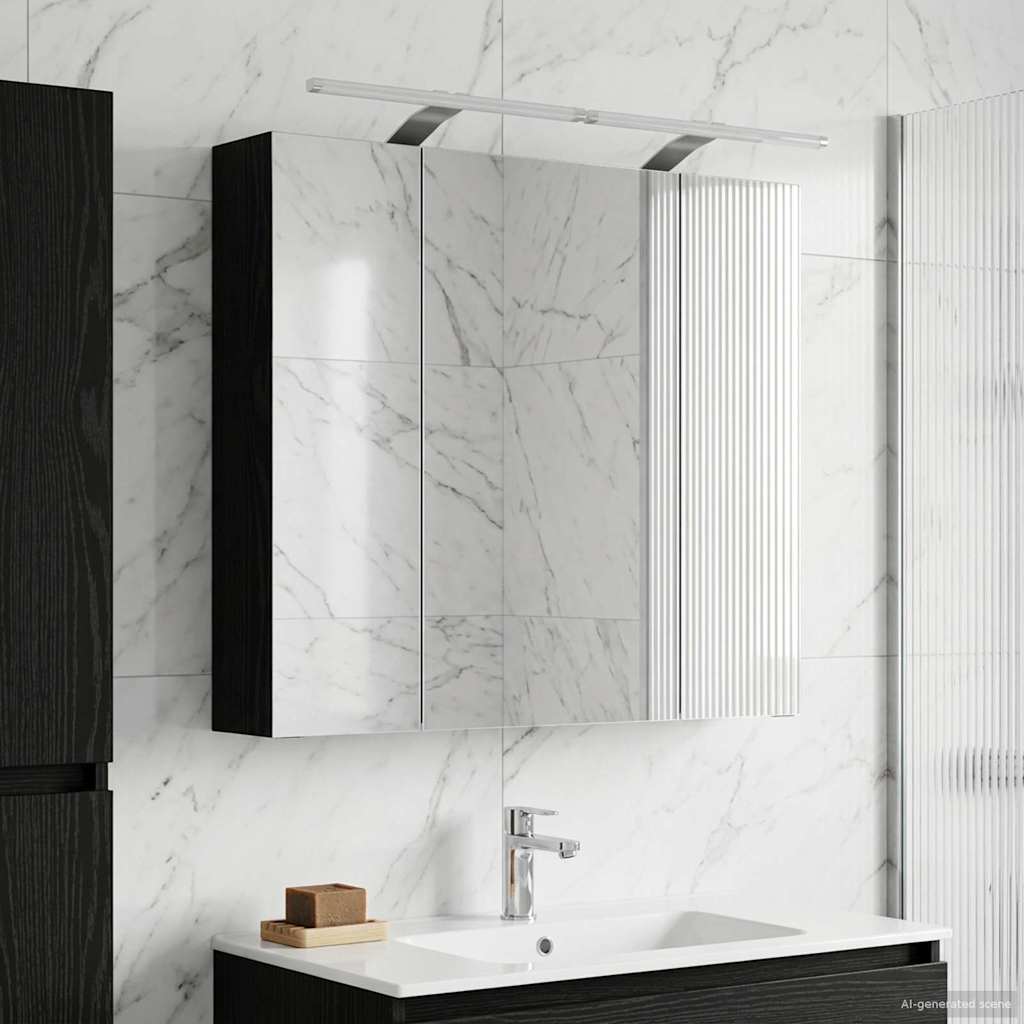 vidaXL Badkamer spiegelkast voor Wit 60 x 14,5 x 50 cm Bewerkt hout