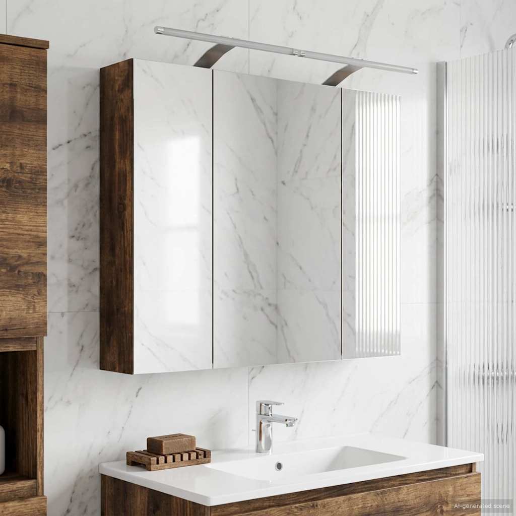 vidaXL Badkamer spiegelkast voor Wit 60 x 14,5 x 50 cm Bewerkt hout