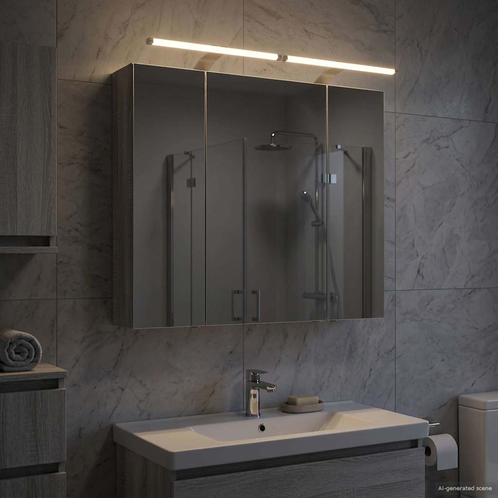 vidaXL Badkamer spiegelkast voor Wit 60 x 14,5 x 50 cm Bewerkt hout