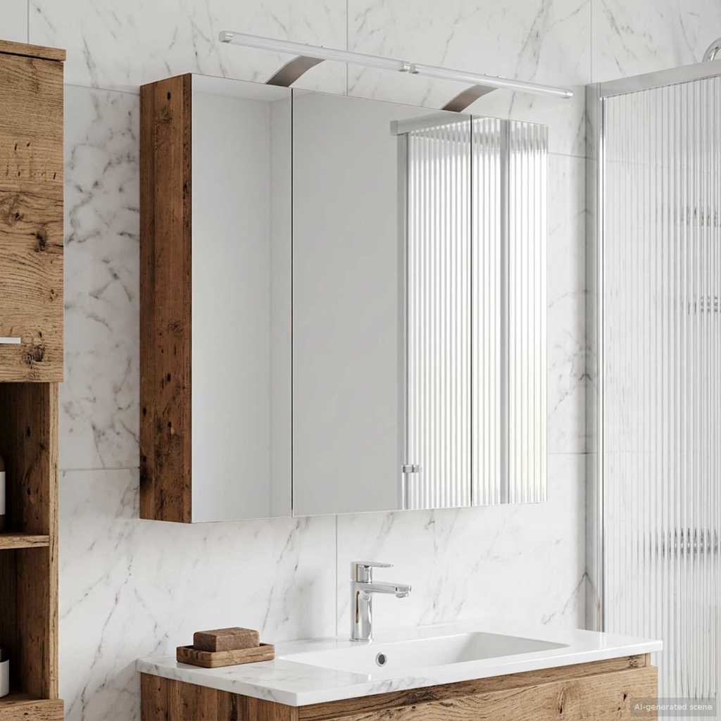 vidaXL Badkamer spiegelkast voor Wit 60 x 14,5 x 50 cm Bewerkt hout