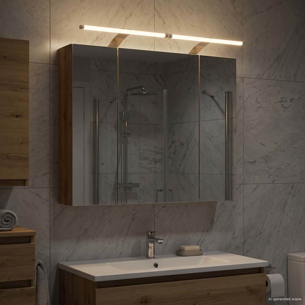 vidaXL Badkamer spiegelkast voor Wit 60 x 14,5 x 50 cm Bewerkt hout