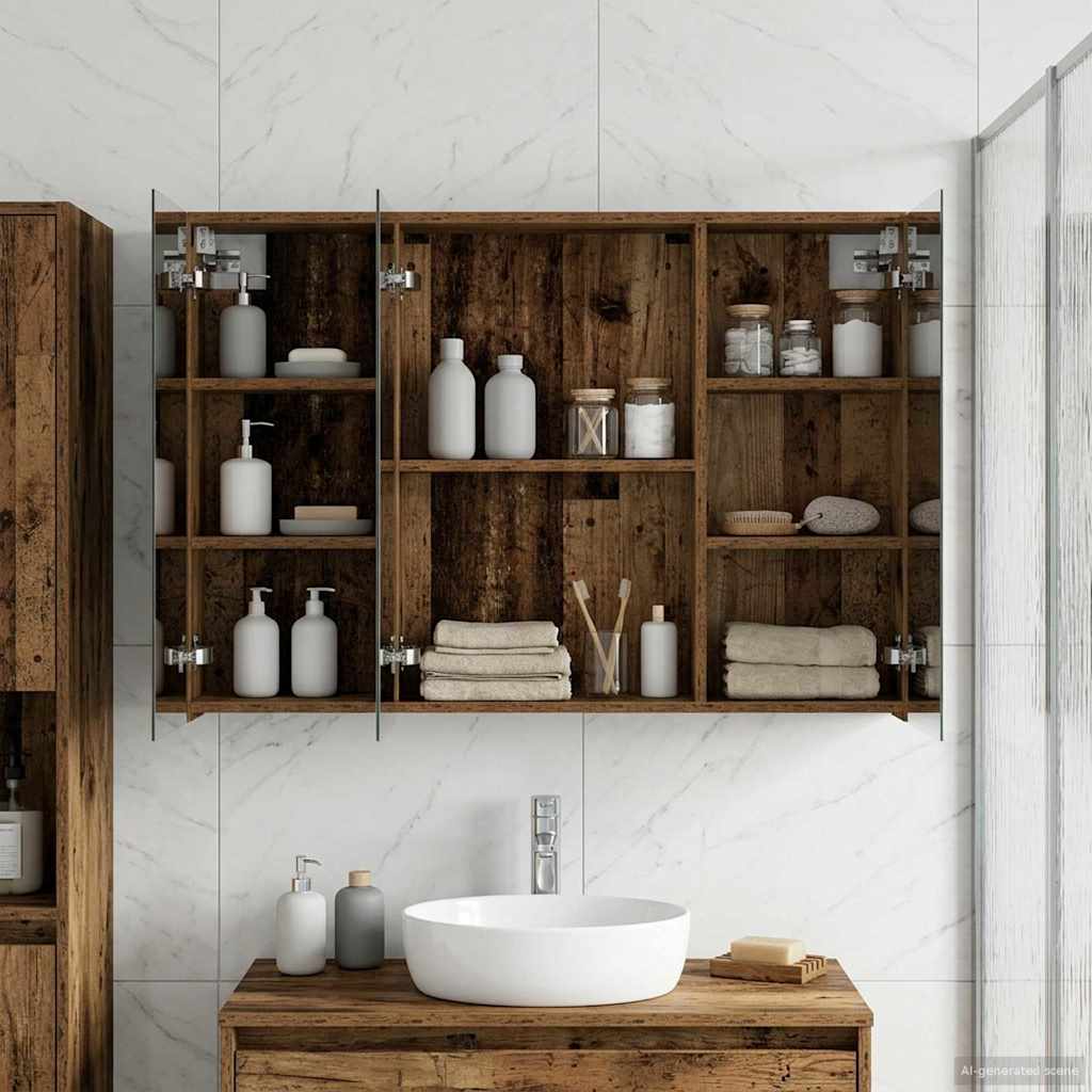 vidaXL Badkamer spiegelkast voor Wit 60 x 14,5 x 50 cm Bewerkt hout