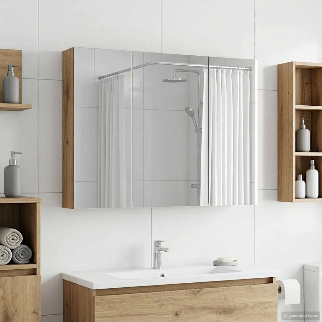 vidaXL Badkamer spiegelkast voor Wit 60 x 14,5 x 50 cm Bewerkt hout