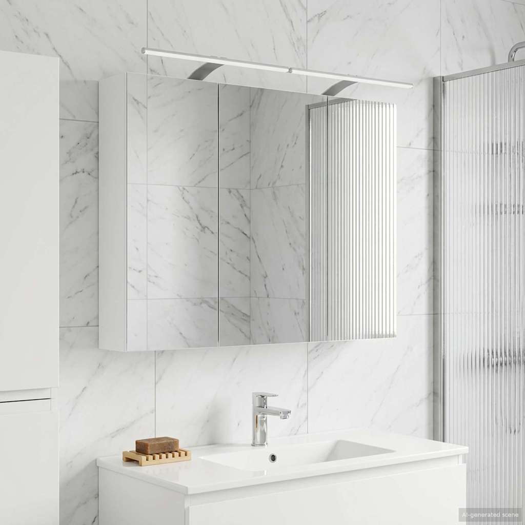 vidaXL Badkamer spiegelkast voor Wit 60 x 14,5 x 50 cm Bewerkt hout