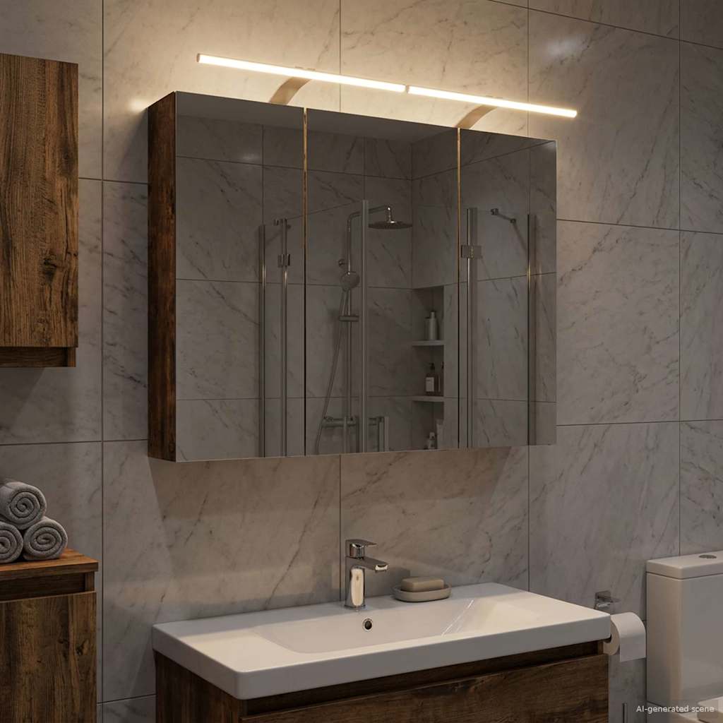 vidaXL Badkamer spiegelkast voor Wit 60 x 14,5 x 50 cm Bewerkt hout