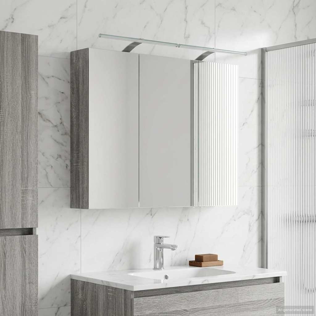 vidaXL Badkamer spiegelkast voor Wit 60 x 14,5 x 50 cm Bewerkt hout