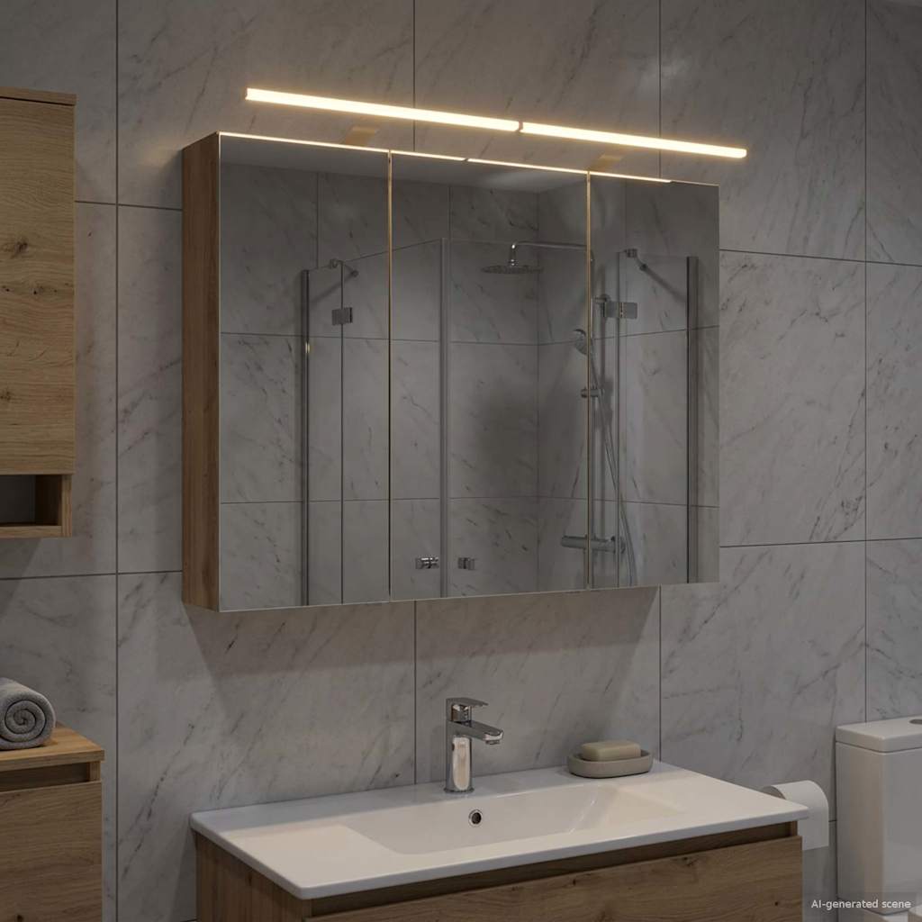 vidaXL Badkamer spiegelkast voor Wit 60 x 14,5 x 50 cm Bewerkt hout
