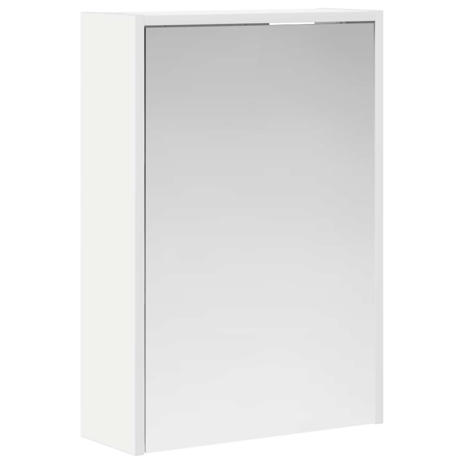 vidaXL Badkamer spiegelkast Wit 43 x 16 x 62.5 cm Bewerkt hout
