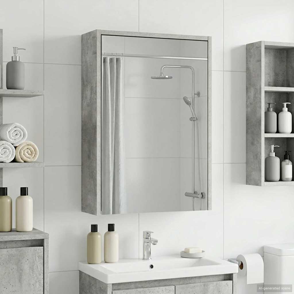 vidaXL Badkamer spiegelkast Wit 43 x 16 x 62.5 cm Bewerkt hout