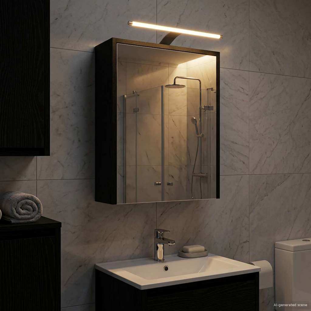 vidaXL Badkamer spiegelkast Wit 43 x 16 x 62.5 cm Bewerkt hout