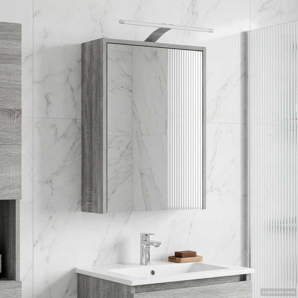 vidaXL Badkamer spiegelkast Wit 43 x 16 x 62.5 cm Bewerkt hout