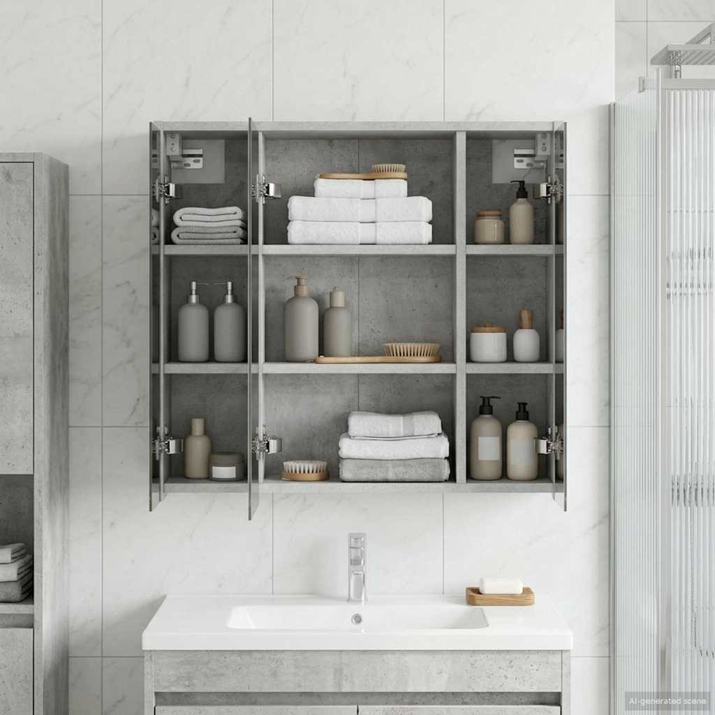vidaXL Badkamer spiegelkast Wit 43 x 16 x 62.5 cm Bewerkt hout