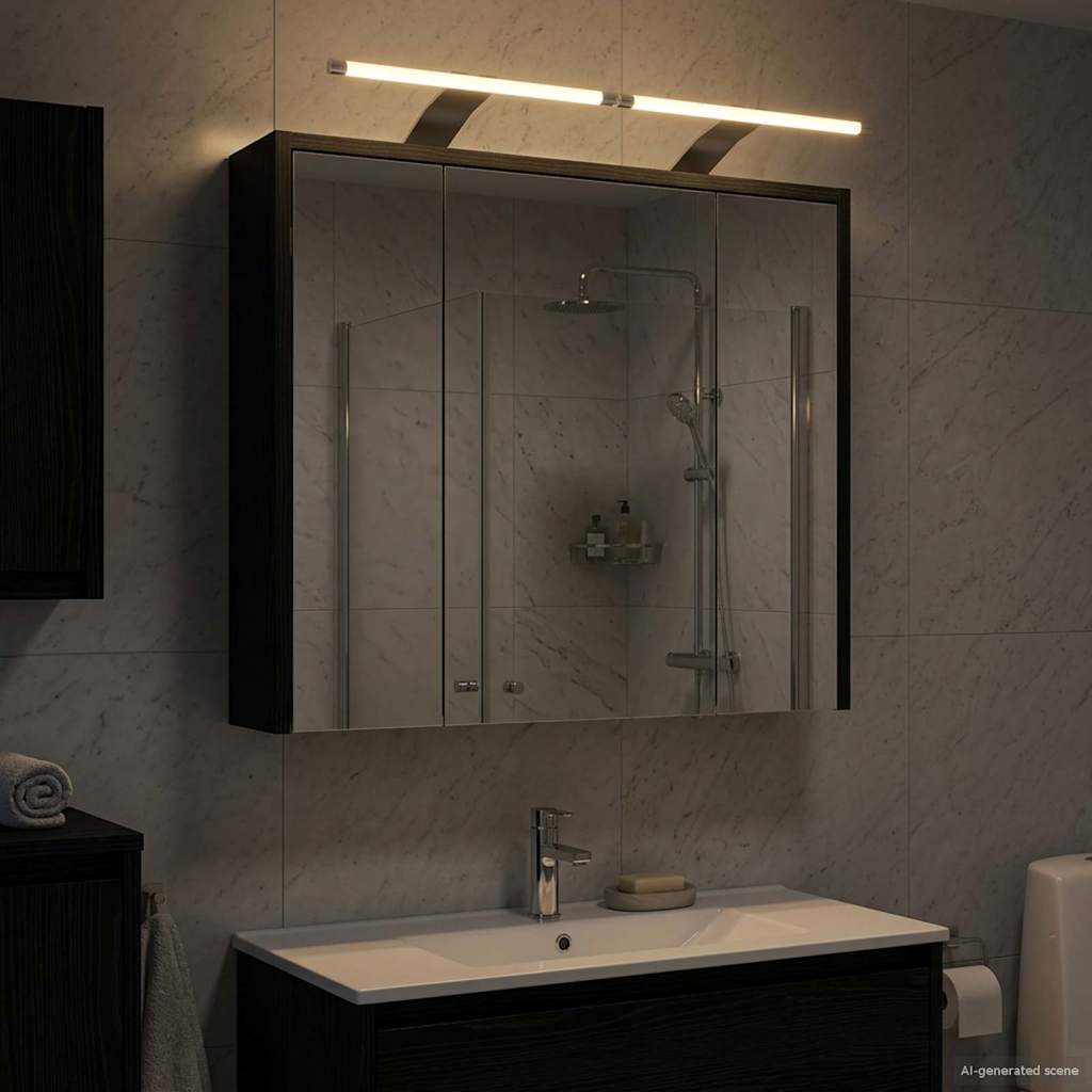 vidaXL Badkamer spiegelkast Wit 43 x 16 x 62.5 cm Bewerkt hout