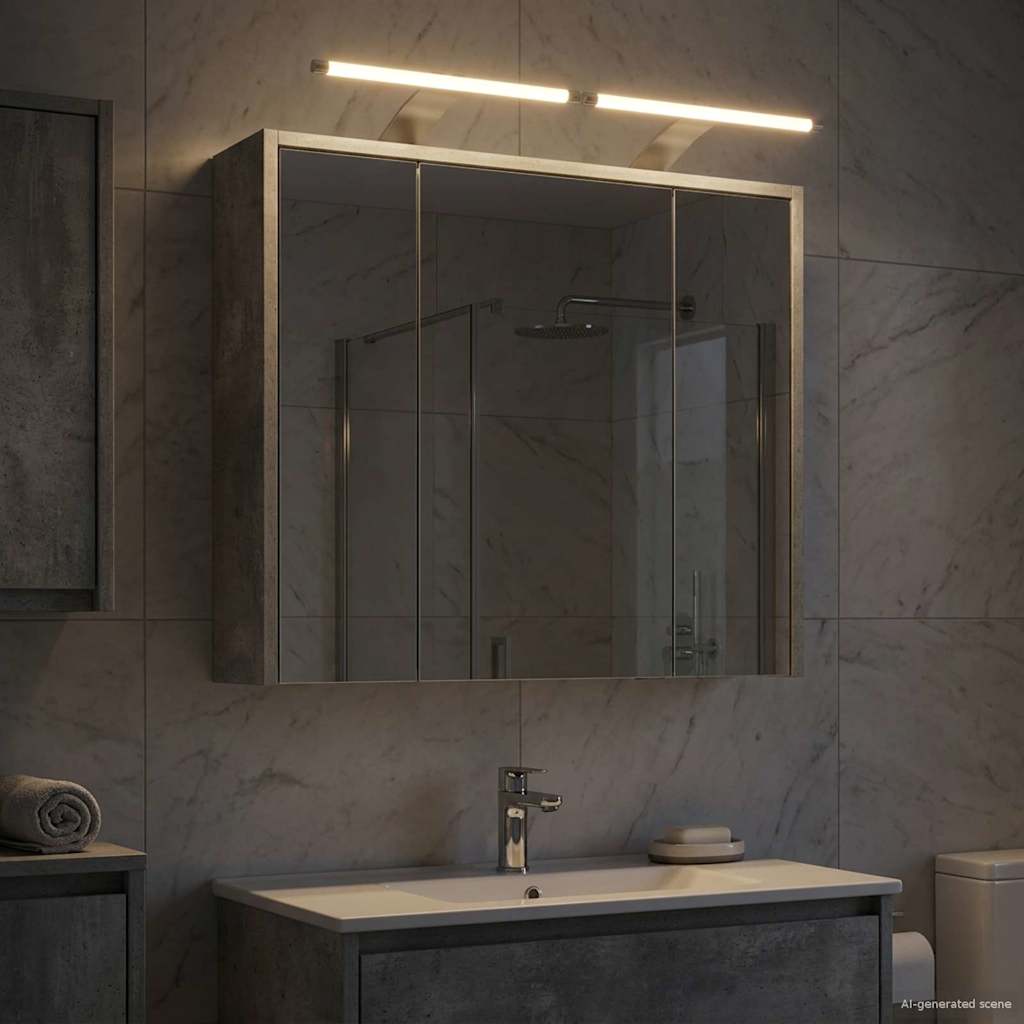 vidaXL Badkamer spiegelkast Wit 43 x 16 x 62.5 cm Bewerkt hout