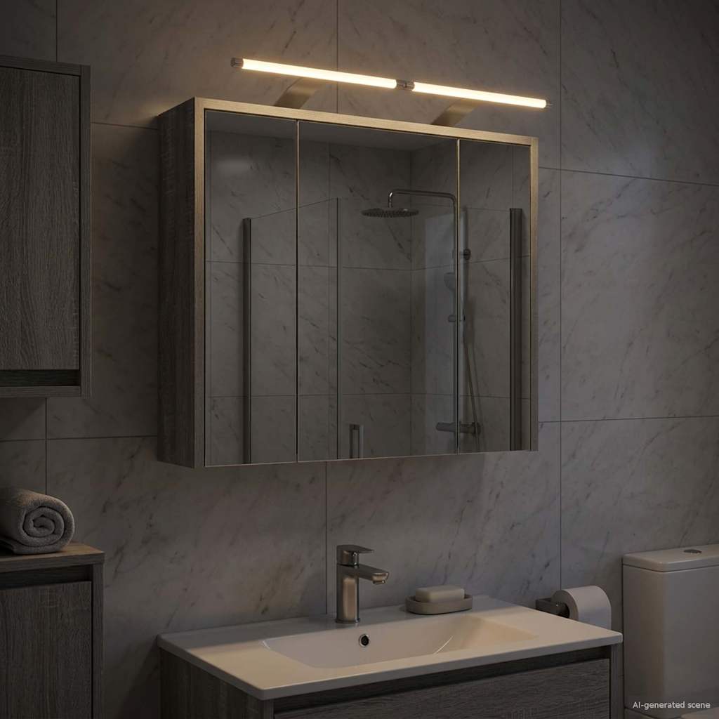vidaXL Badkamer spiegelkast Wit 43 x 16 x 62.5 cm Bewerkt hout