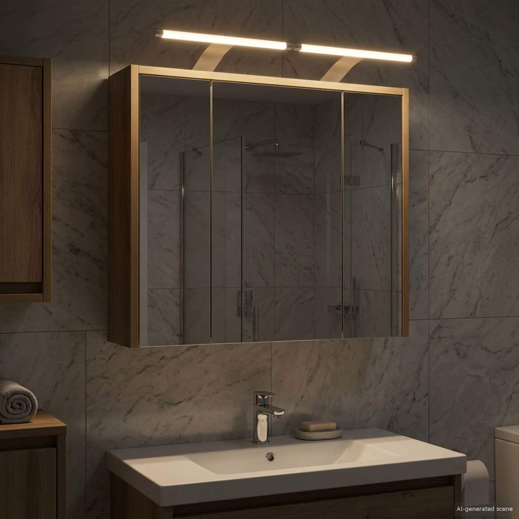vidaXL Badkamer spiegelkast Wit 43 x 16 x 62.5 cm Bewerkt hout
