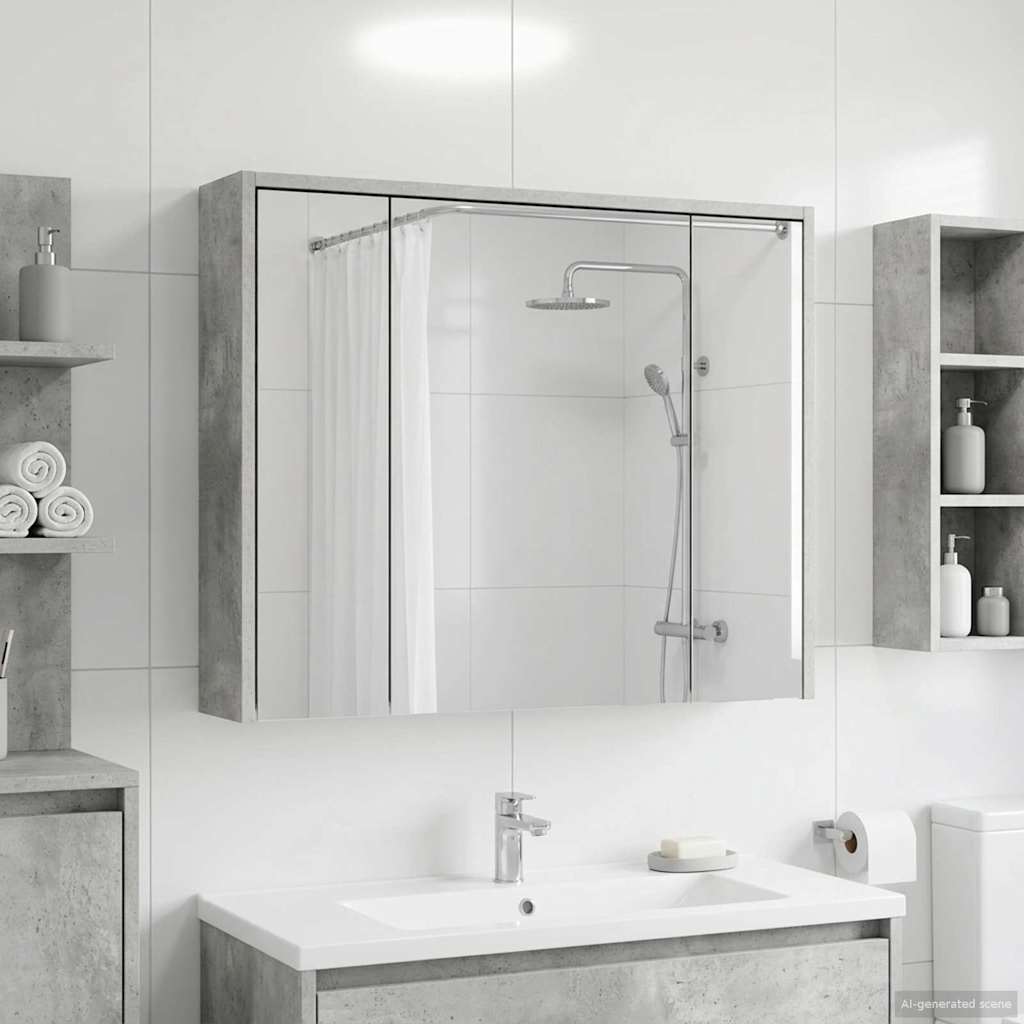 vidaXL Badkamer spiegelkast Wit 43 x 16 x 62.5 cm Bewerkt hout