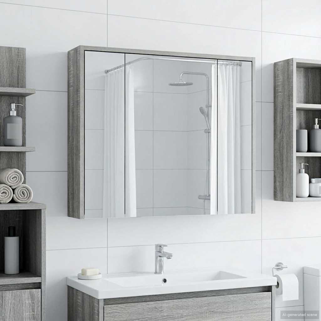 vidaXL Badkamer spiegelkast Wit 43 x 16 x 62.5 cm Bewerkt hout