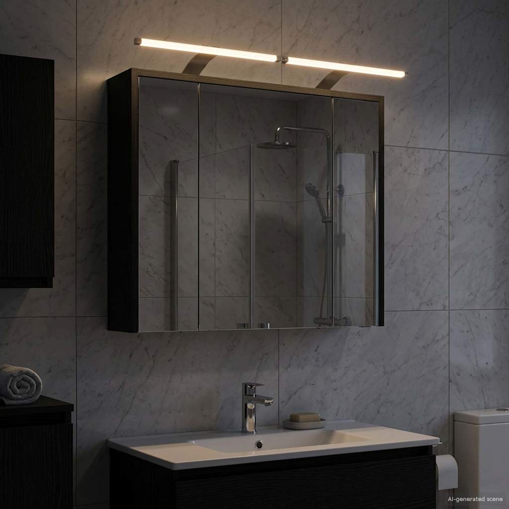 vidaXL Badkamer spiegelkast Wit 43 x 16 x 62.5 cm Bewerkt hout