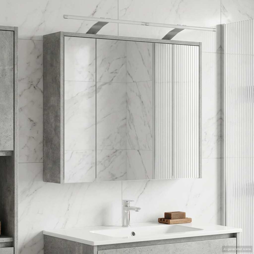 vidaXL Badkamer spiegelkast Wit 43 x 16 x 62.5 cm Bewerkt hout