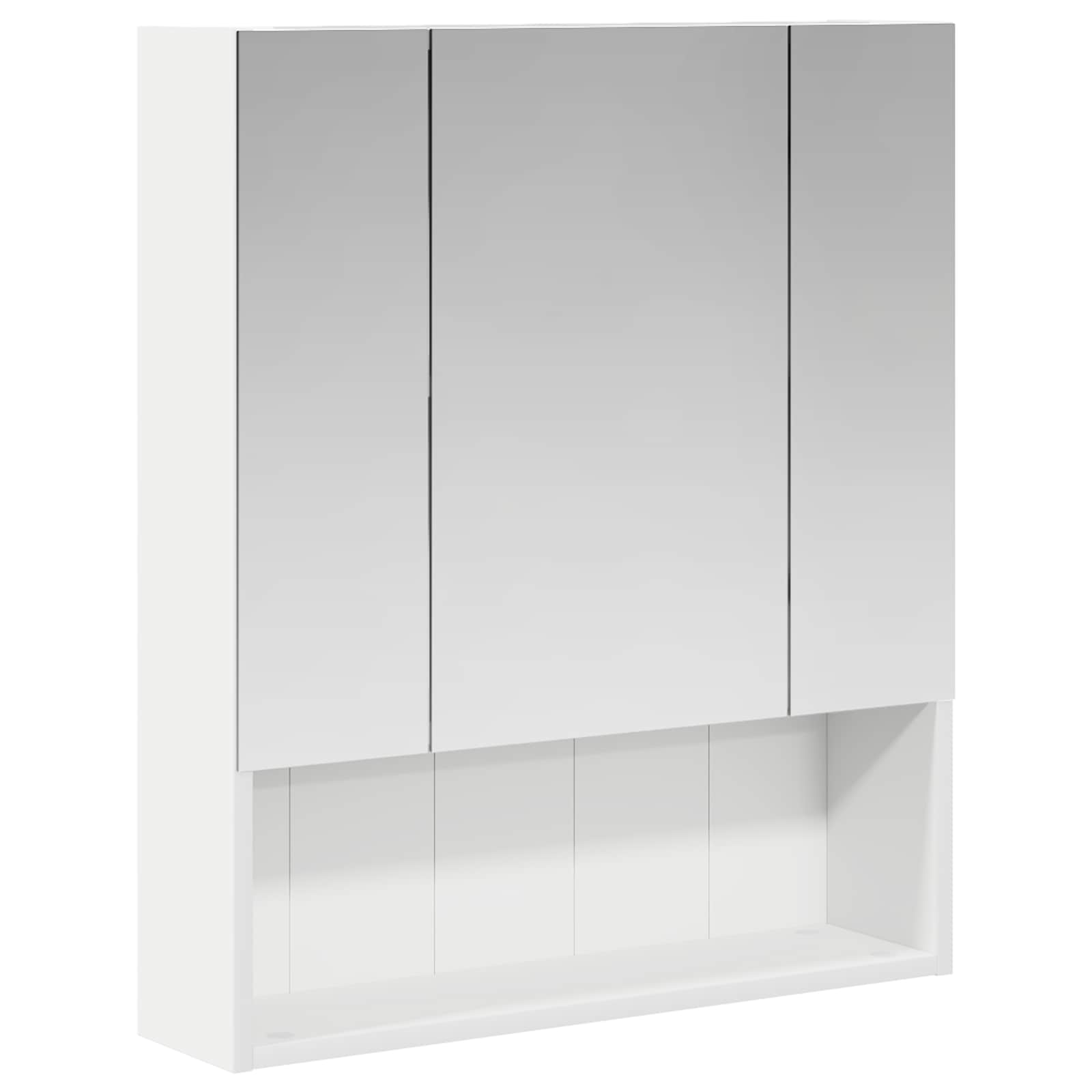 vidaXL Badkamer spiegelkast Wit 60 x 14.5 x 70 cm Bewerkt hout