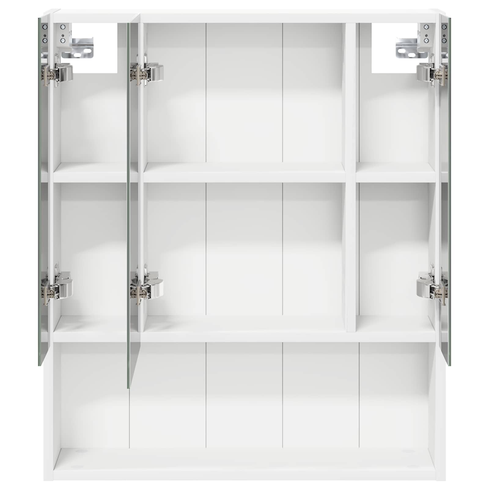 vidaXL Badkamer spiegelkast Wit 60 x 14.5 x 70 cm Bewerkt hout