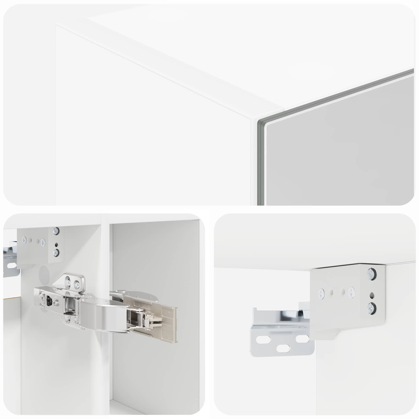 vidaXL Badkamer spiegelkast Wit 60 x 14.5 x 70 cm Bewerkt hout