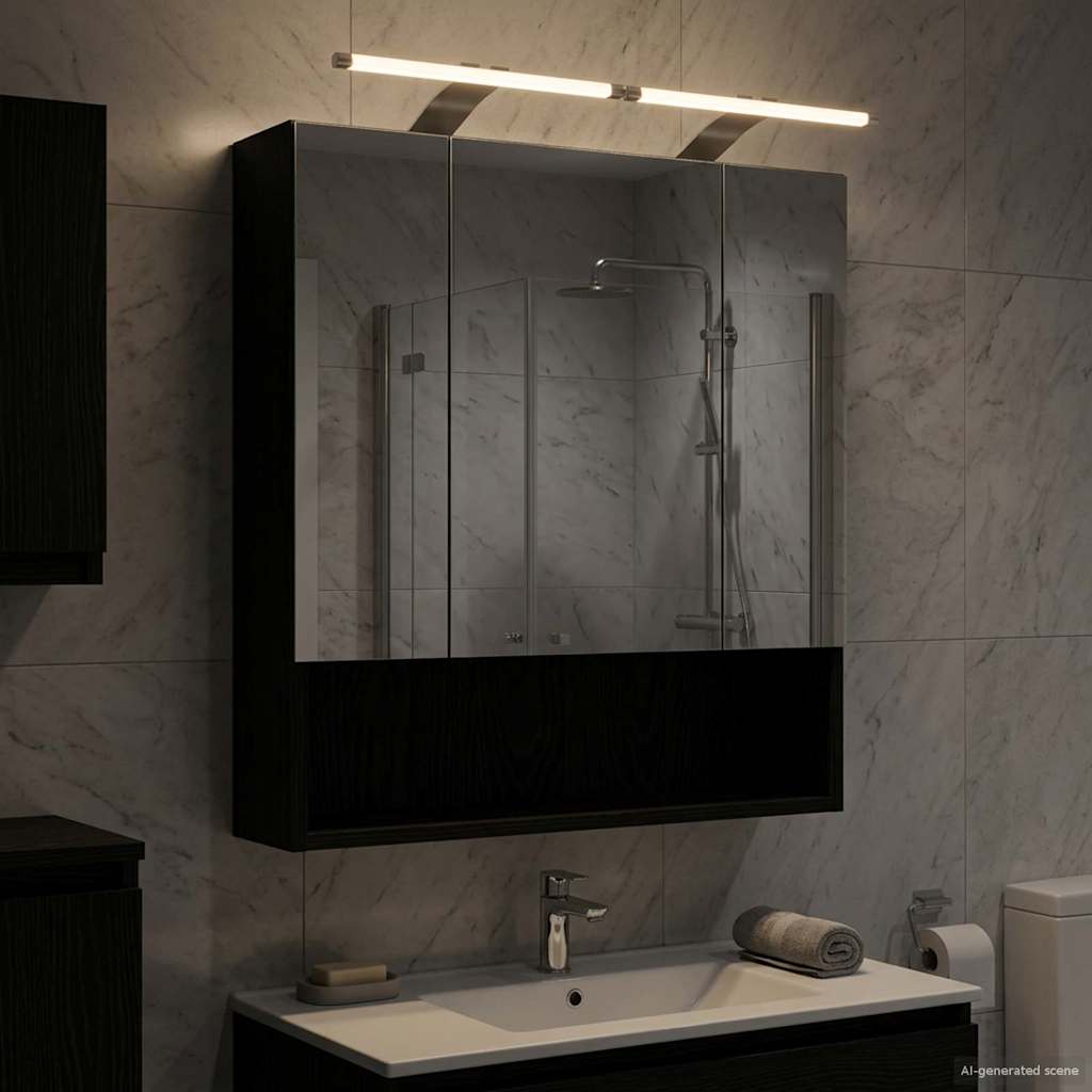 vidaXL Badkamer spiegelkast Wit 60 x 14.5 x 70 cm Bewerkt hout