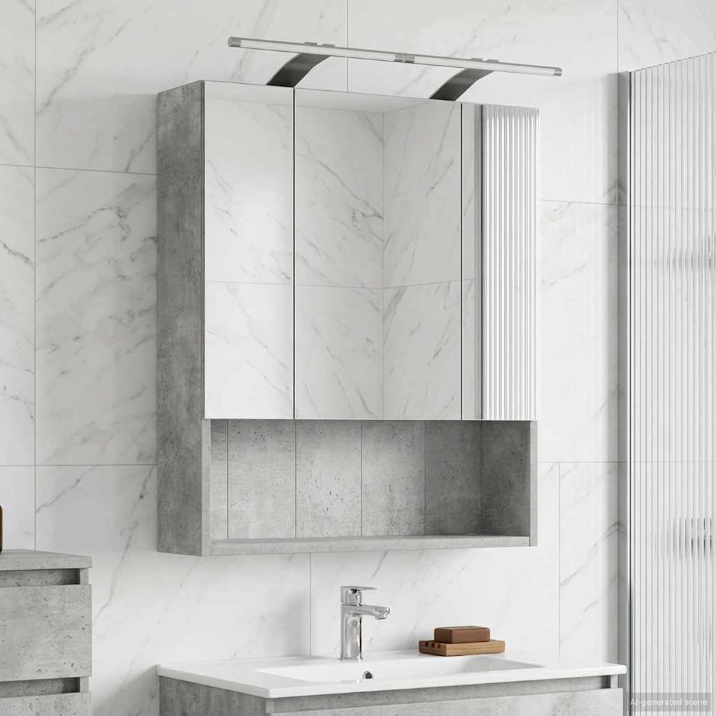 vidaXL Badkamer spiegelkast Wit 60 x 14.5 x 70 cm Bewerkt hout