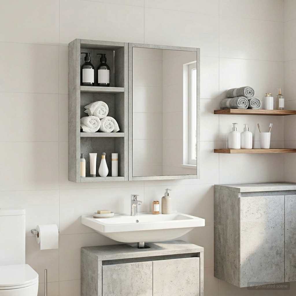 vidaXL Badkamer wandkast Wit 40 x 16 x 62,5 cm Geconstrueerd hout